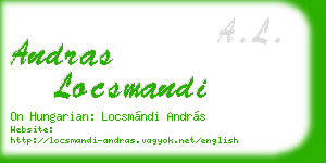 andras locsmandi business card
